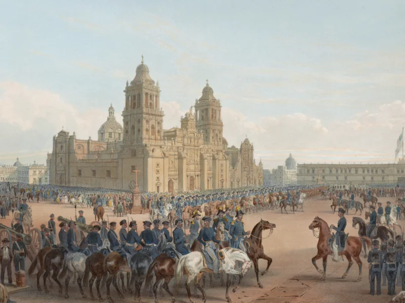 1805-Carl Nebel - L'ingresso del generale Scott in Messico